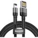 Xiaomi | Кабель Lightning Baseus Cafule Cable special edition USB For iP 2.4A 1м Grey+Black (CALKLF-GG1) 773863 фото 1