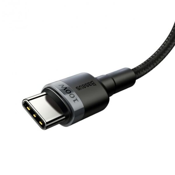 Xiaomi | Кабель USB Type-C Baseus Cafule PD2.0 100W flash charging Type-C/Type-C cable (20V 5A) 2m Gray+Black (CATKLF-ALG1) 773795 фото