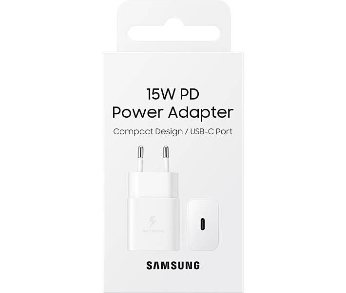 Xiaomi | Мережевий зарядний пристрій Samsung 15W PD Power Adapter (w/o cable) White (EP-T1510NWE) 773853 фото