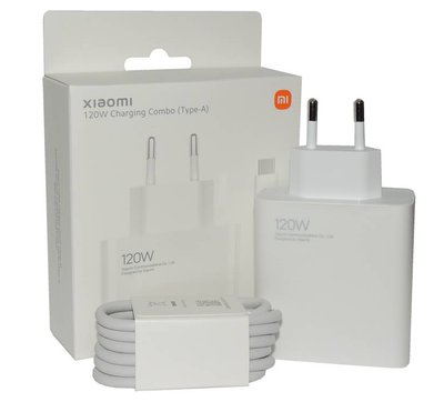 Xiaomi | Мережевий зарядний пристрій Xiaomi 120W Charger + USB Type-C Cable White (BHR6034EU) 773794 фото