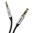 Аудіо-відео кабель Baseus Audio Cable AUX 3.5mm Jack M30 Yiven 1m Silver/Black (CAM30-B92)
