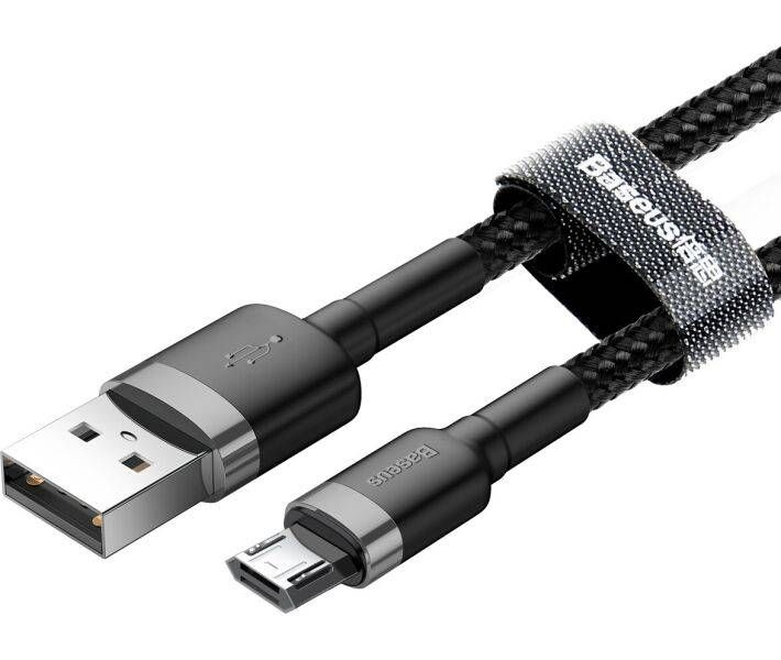 Xiaomi | Кабель Micro USB Baseus USB Cabel to microUSB Cafule 1m Grey/Black (CAMKLF-BG1) 773876 фото